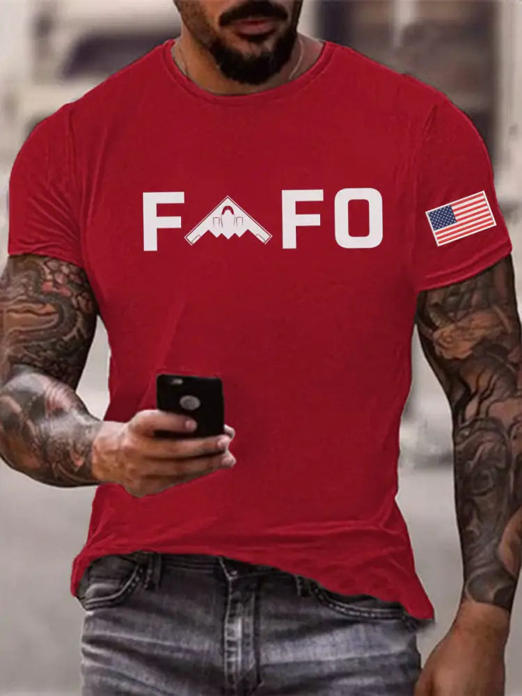 Men’s Midnight Hammer B2 FAFO Printed T-shirt Pure Red / S