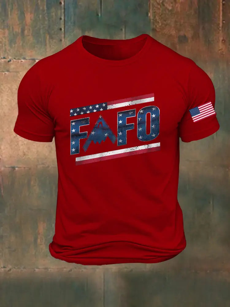 Men’s Midnight Hammer B2 FAFO Printed T-shirt Pure Red / S