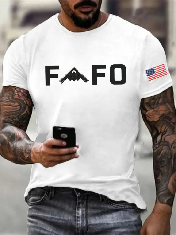 Men’s Midnight Hammer B2 FAFO Printed T-shirt White / S