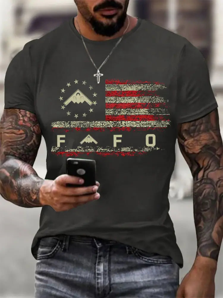 Men’s Midnight Hammer B2 FAFO short-sleeved T-shirt Dark Gray / S