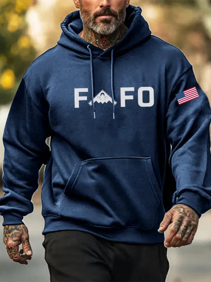 Men’s Midnight Hammer FAFO Printed Hoodie Blue / S