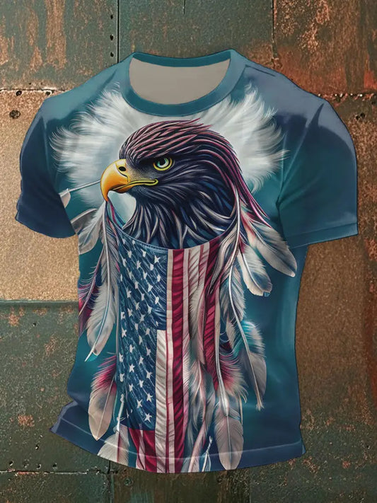 Men’s Native American Eagle T-shirt As picture / S