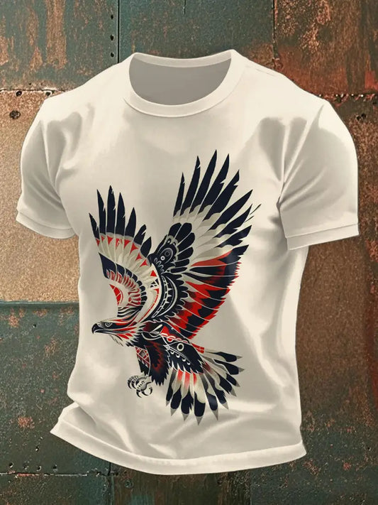 Men’s Native American Eagle T-shirt As picture / S