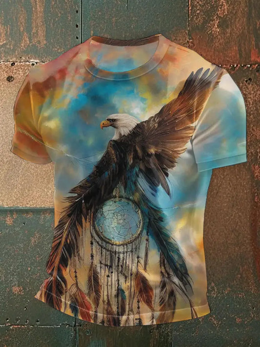 Men’s Native American Eagle T-shirt As picture / S