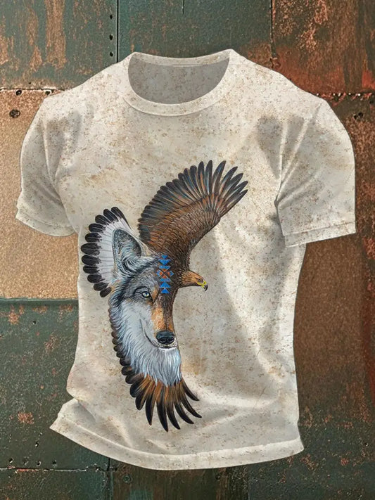 Men’s Native American Eagle T-shirt As picture / S