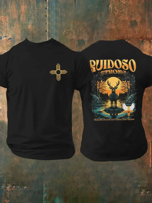Men’s New Mexico Ruidoso Strong Short Sleeves T-shirt Black / S