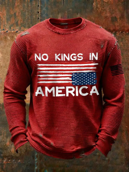 Men’s ’No Kings in America’ T-shirts Red / S