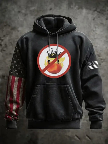 Men’s No Kings Printed Hoodie Black / S