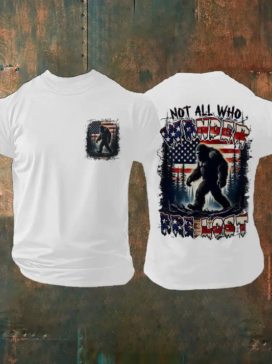 Men’s NOT ALL WHO WANDER ARE LOST Printed T-shirt White / S
