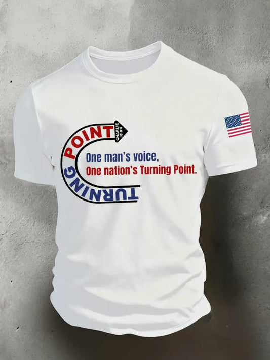 Men’s One Men’s Voice One Nation’s Turning Point Short-sleeved T-shirt White / S