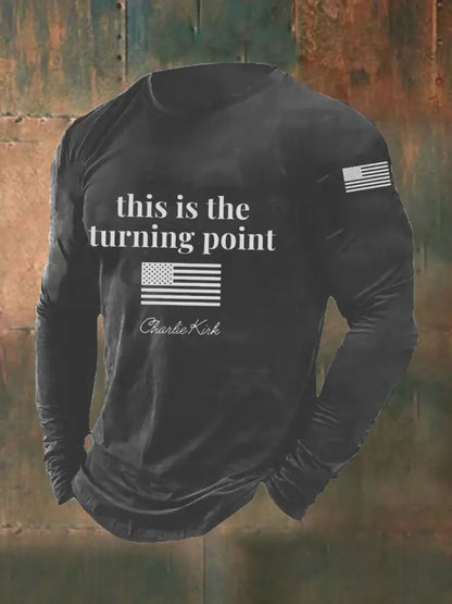 Men’s Patriot Long Sleeve T-shirt Gray / S