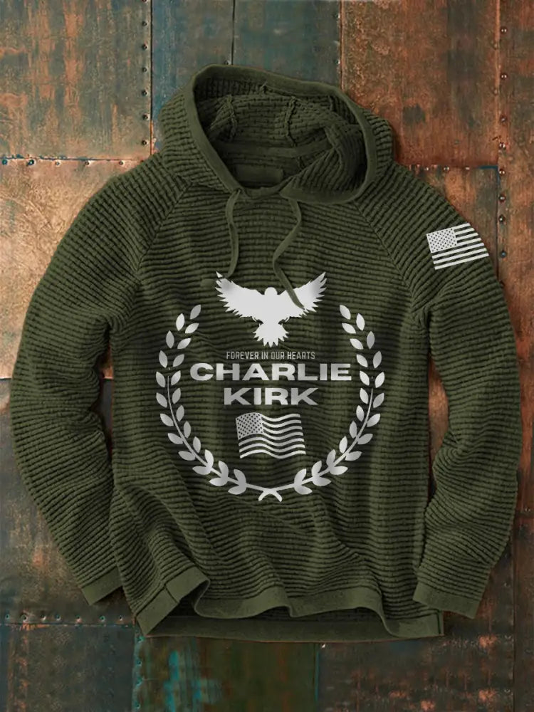 Men’s Patriotic Hoodie Army Green / S