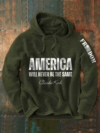 Men’s Patriotic Hoodie Army Green / S