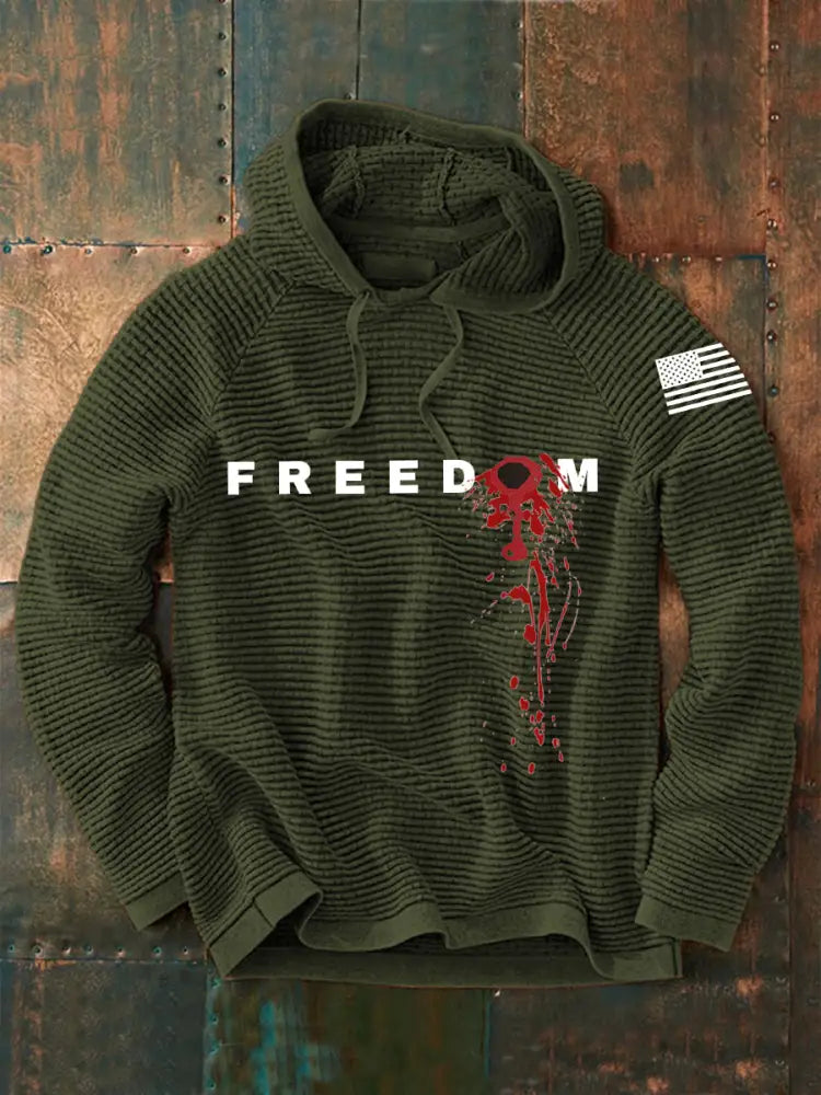 Men’s Patriotic Hoodie Army Green / S