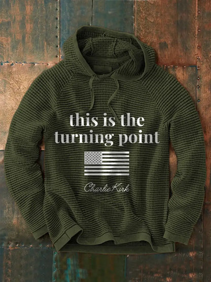Men’s Patriotic Hoodie Army Green / S