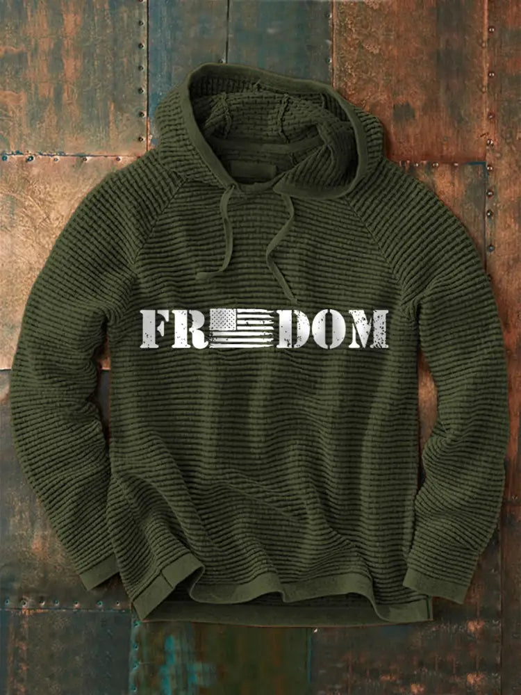 Men’s Patriotic Hoodie Army Green / S