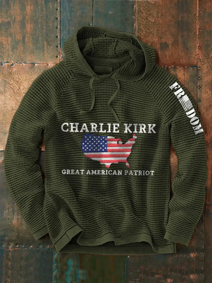 Men’s Patriotic Hoodie Army Green / S