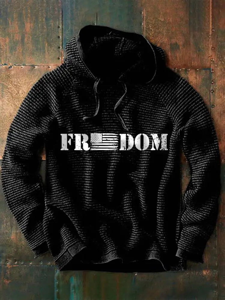 Men’s Patriotic Hoodie Black / S