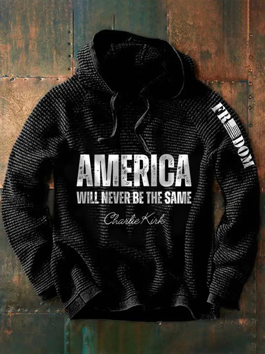 Men’s Patriotic Hoodie Black / S