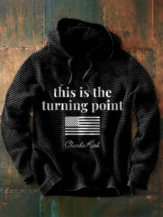 Men’s Patriotic Hoodie Black / S