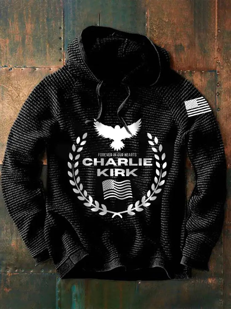 Men’s Patriotic Hoodie Black / S