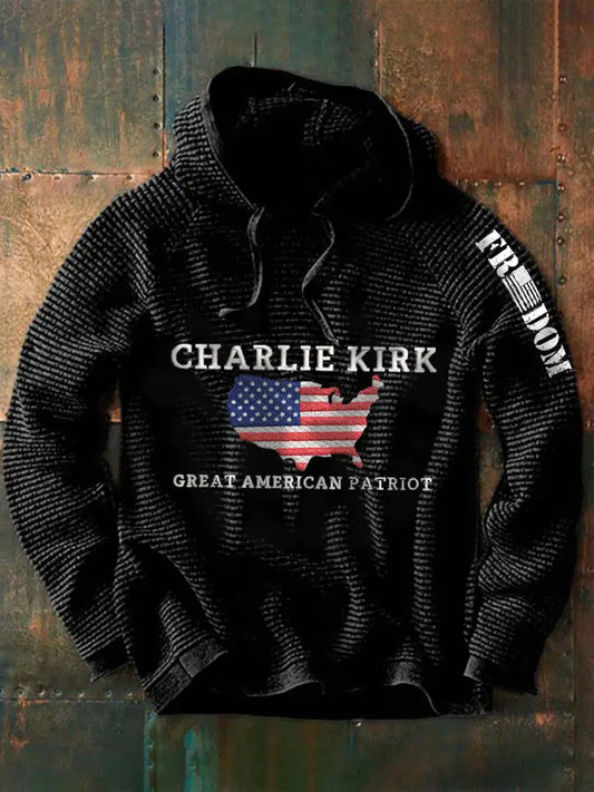 Men’s Patriotic Hoodie Black / S