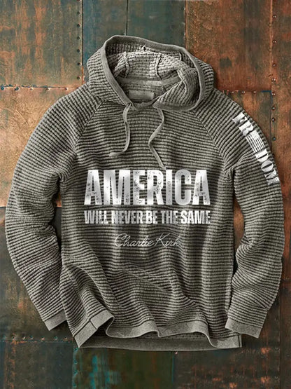 Men’s Patriotic Hoodie Gray / S