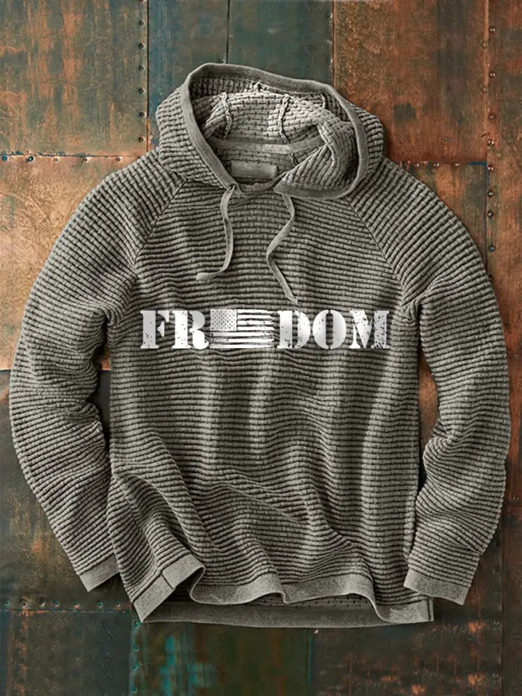 Men’s Patriotic Hoodie Gray / S