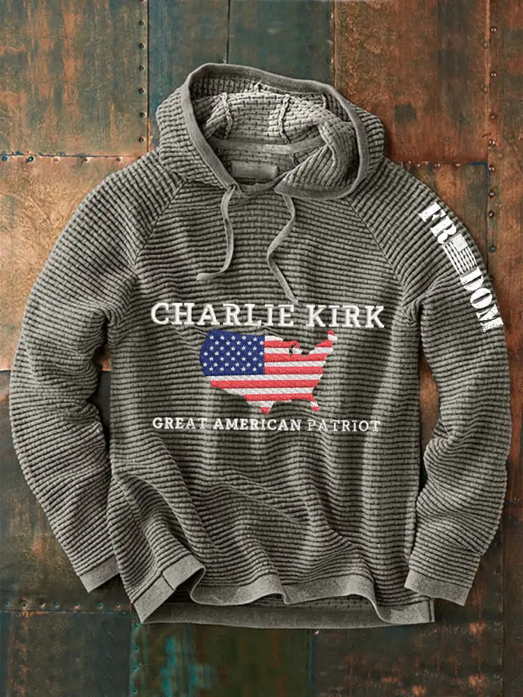 Men’s Patriotic Hoodie Gray / S