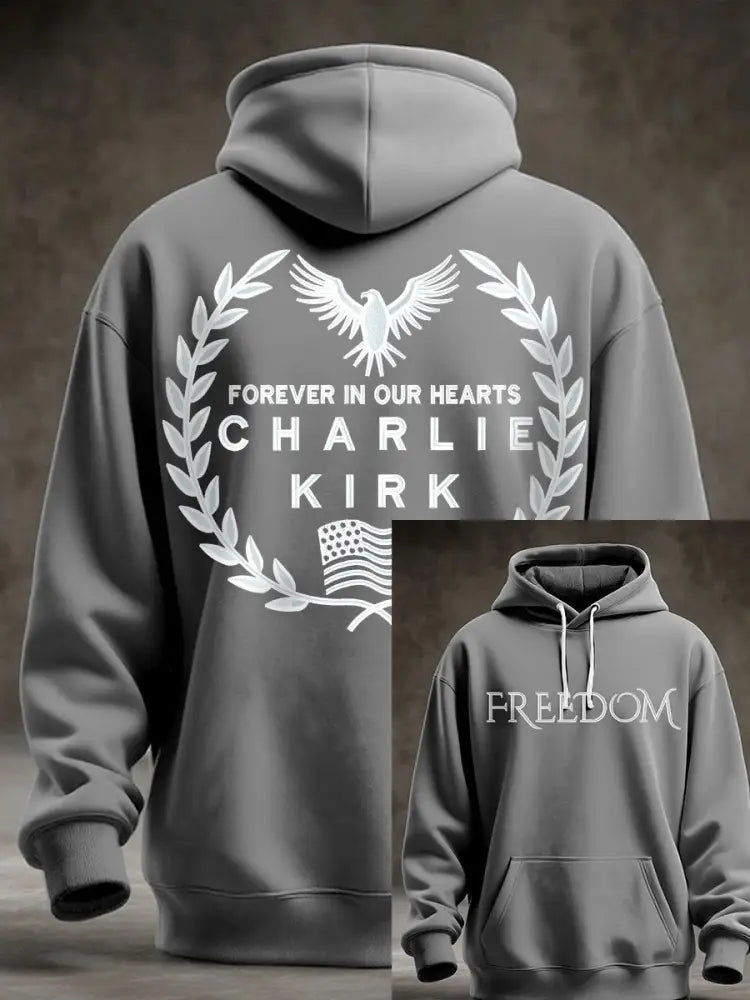 Men’s Patriotic Hoodie Gray / S