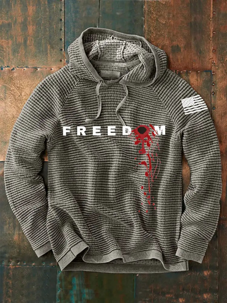 Men’s Patriotic Hoodie Gray / S