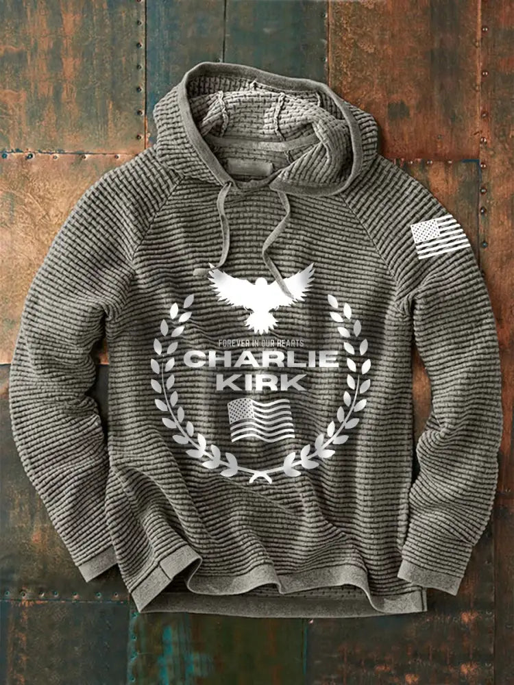 Men’s Patriotic Hoodie Gray / S