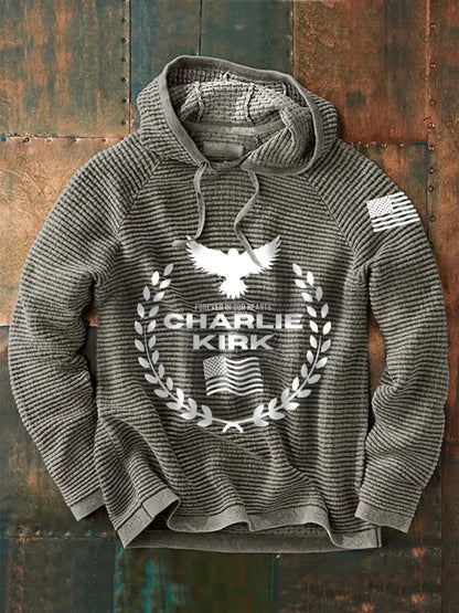 Men’s Patriotic Hoodie Gray / S