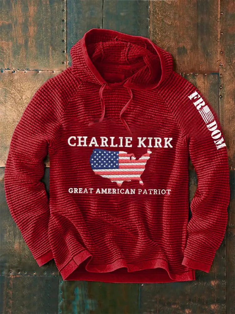 Men’s Patriotic Hoodie Red / S