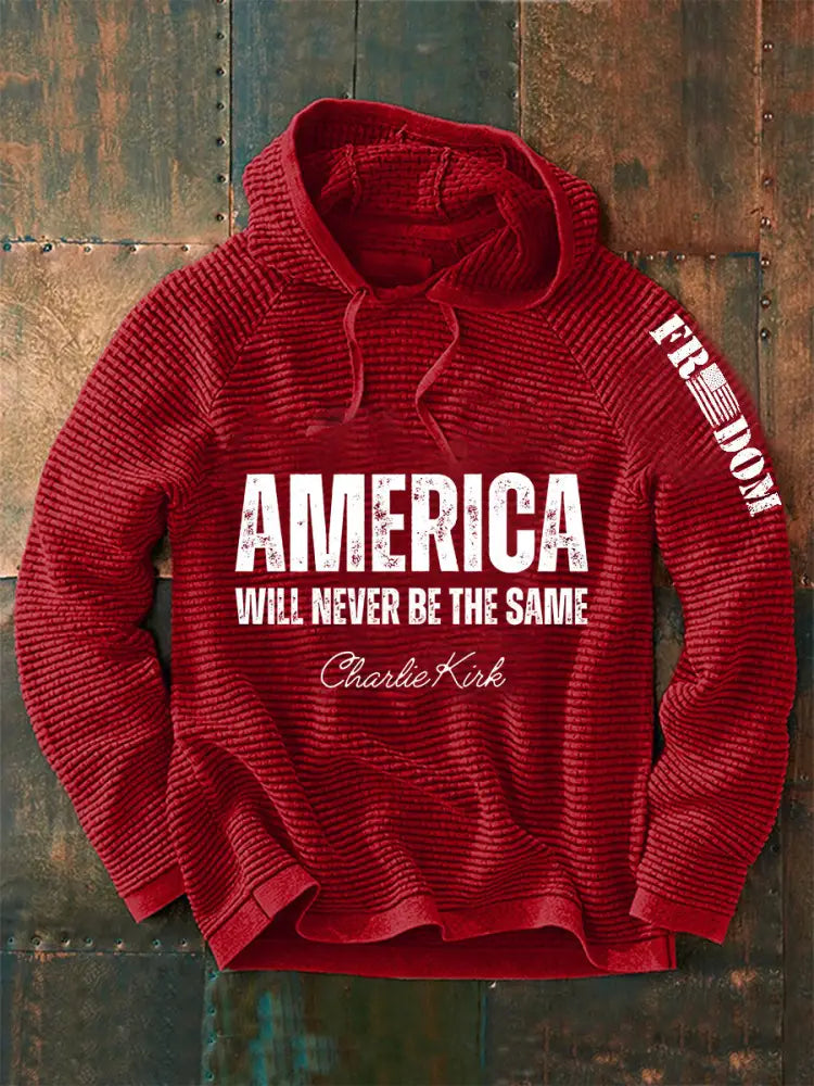 Men’s Patriotic Hoodie Red / S