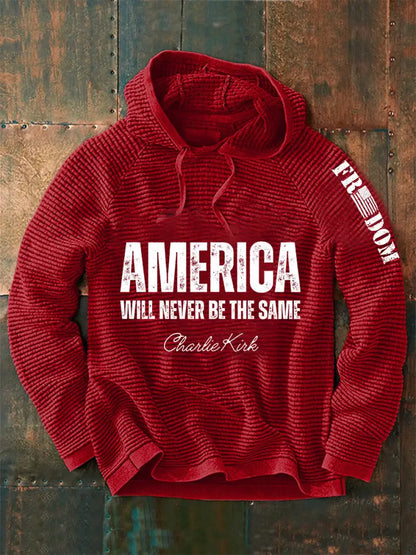 Men’s Patriotic Hoodie Red / S
