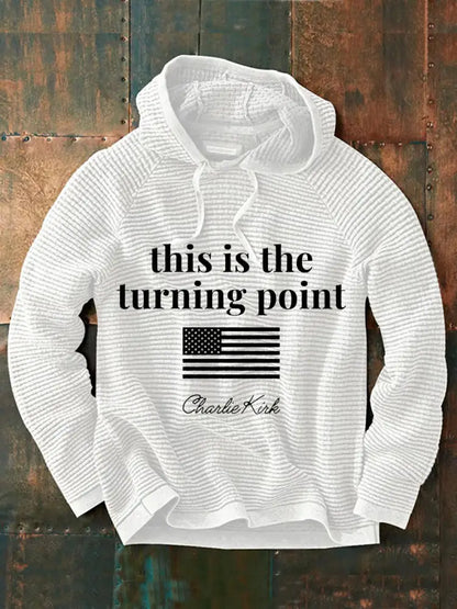 Men’s Patriotic Hoodie White / S