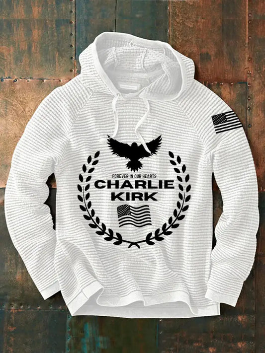 Men’s Patriotic Hoodie White / S