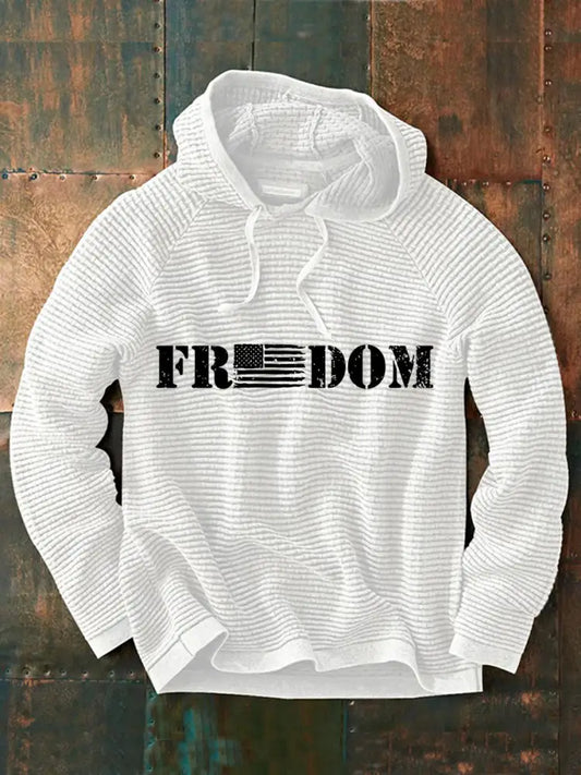 Men’s Patriotic Hoodie White / S