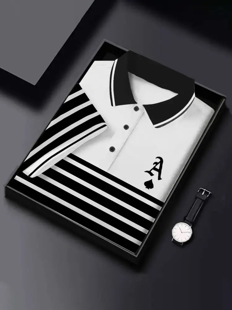 Men’s poker ace of spades striped tops White / S