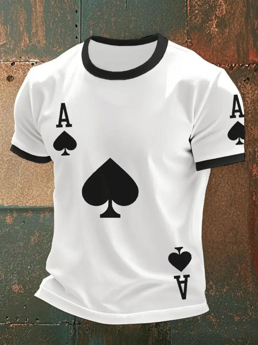 Men’s Poker Ace of Spades T-shirts Black / S