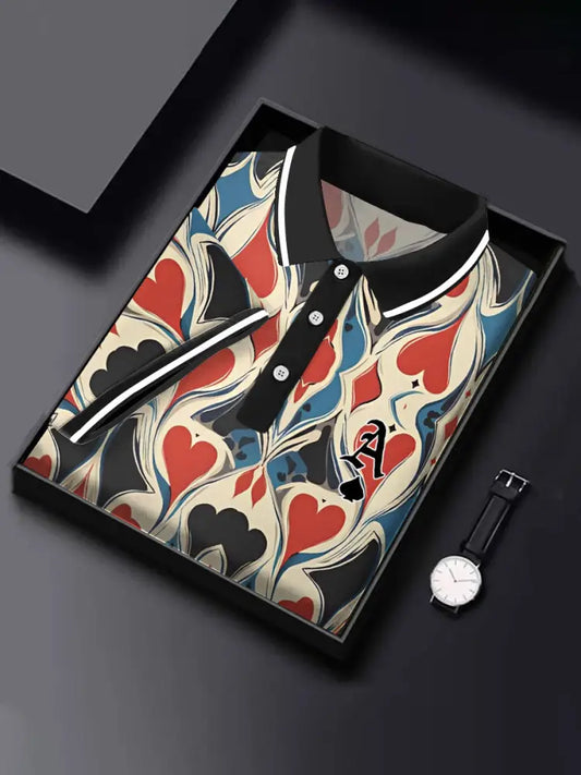 Men’s poker ace of spades tops As picture / S