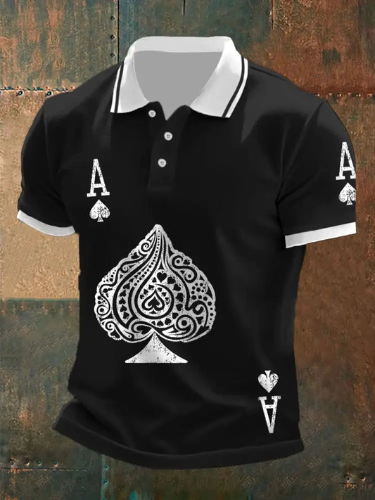 Men’s poker Ace of Spades tops Black / S