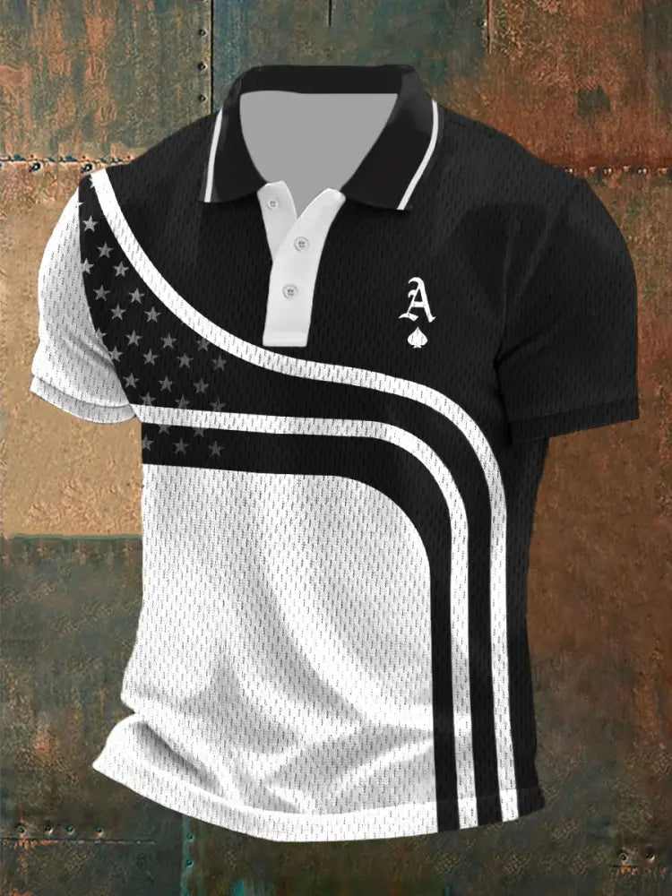 Men’s poker ace of spades tops Black / S
