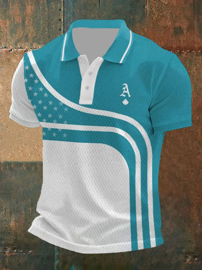 Men’s poker ace of spades tops Blue-Green / S