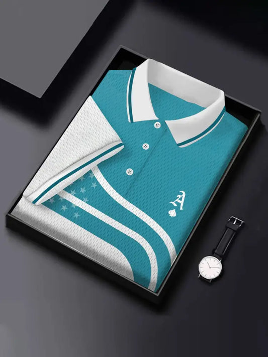 Men’s poker ace of spades tops Blue-Green / S