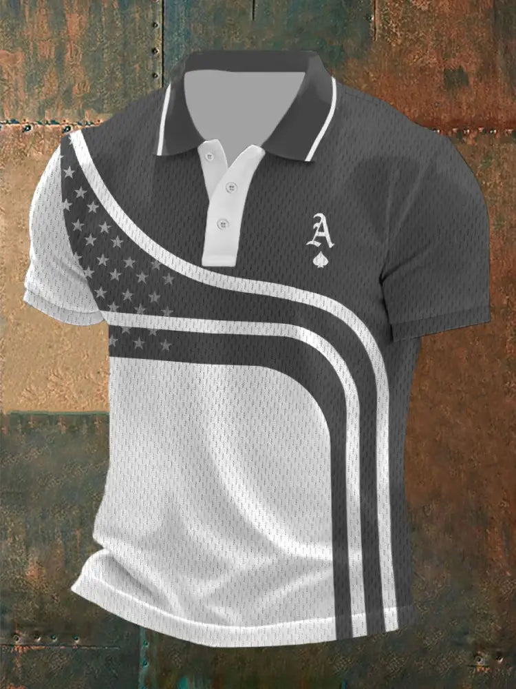 Men’s poker ace of spades tops Gray / S