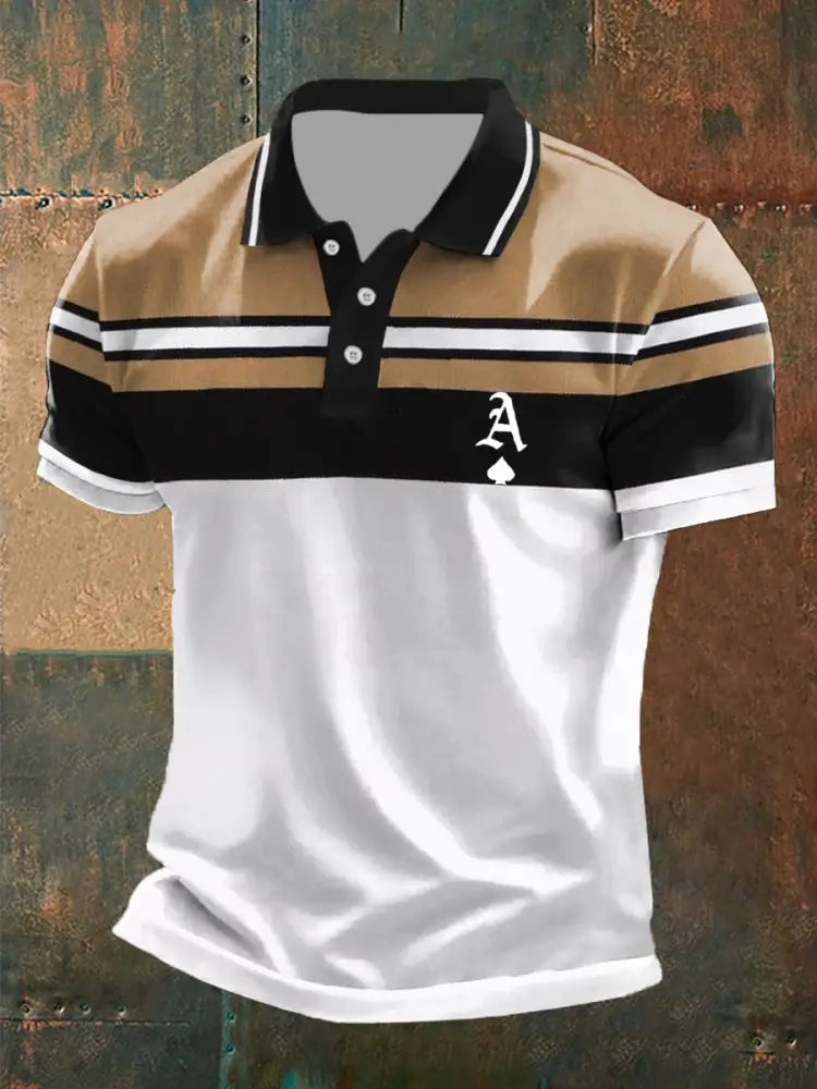 Men’s poker ace of spades tops Khaki / S