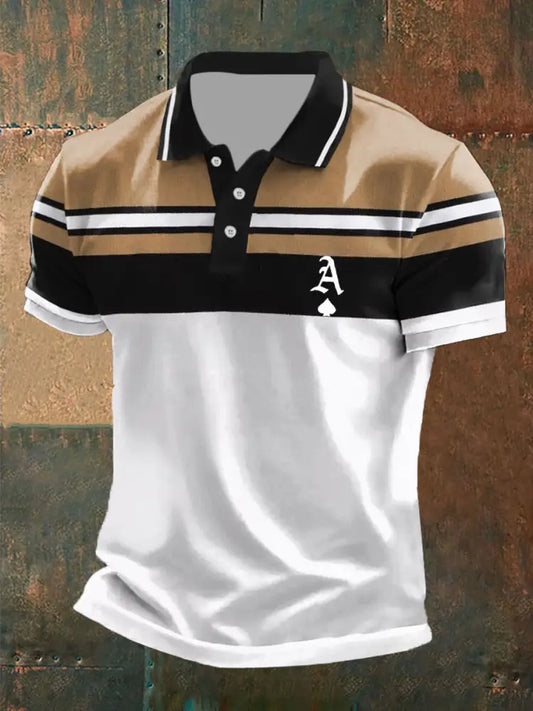 Men’s poker ace of spades tops Khaki / S