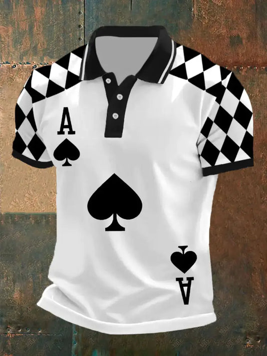Men’s poker ace of spades tops White / S